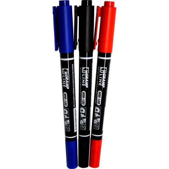 Imagem de Pincel marcador mm-100 multiuso c/03 cores  - gramp line
