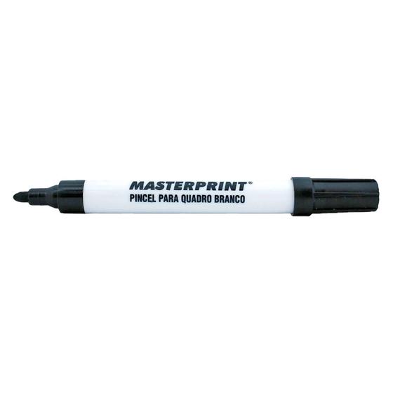 Pincel marcador para quadro branco c/12 preto masterprint Menor preço em Pincel marcador para quadro branco c/12 preto masterprint