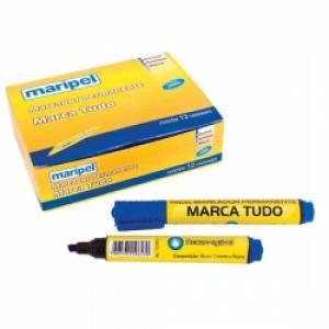 Imagem de Pincel Marcador Permante Maripel Azul Cx com 12 Unid