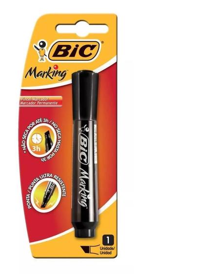 Imagem de Pincel Marcador Quadro Branco Bic Canetao Caneta Preto Recarregável