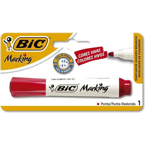 Imagem de Pincel Marcador Quadro Branco Bic Canetao Caneta Vermelho