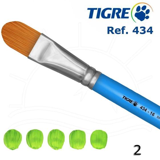 Imagem de Pincel Tigre 434 - Língua de Gato Sintético Dourado