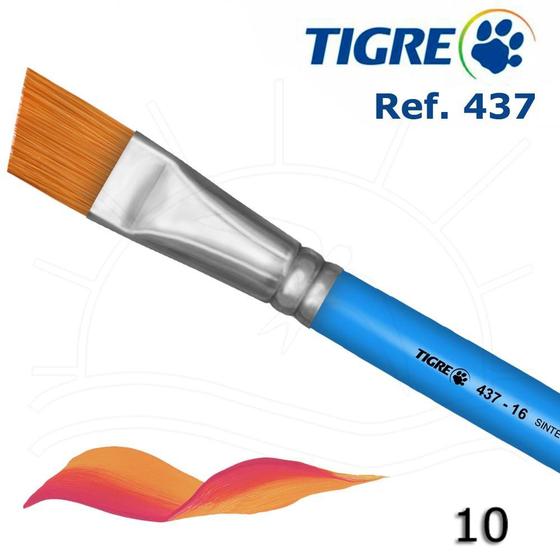 Imagem de Pincel Tigre 437 - Chanfrado Sintético Dourado