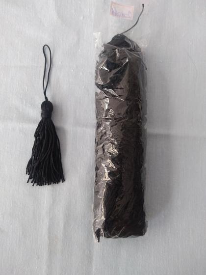 Imagem de Pingente 100% poliester tencel de seda cor preto pct com 20 nuidade