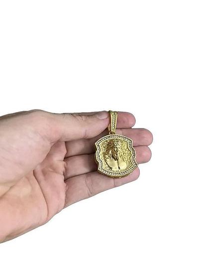 Imagem de Pingente 3D Jesus Cristo G - Banhado A Ouro 18K