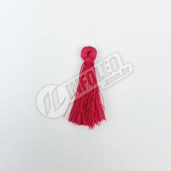 Imagem de Pingente 4cm Vermelho S/ Argola Franja de Seda (Tassel) - 10 unidades