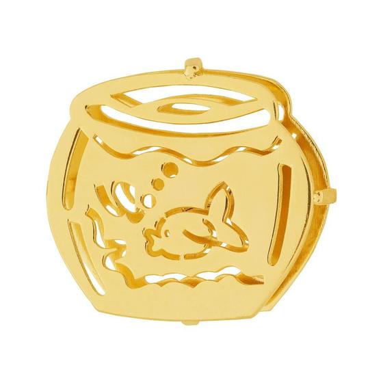 Imagem de Pingente Aço Hit Aquário 16.5mm Gold IPG