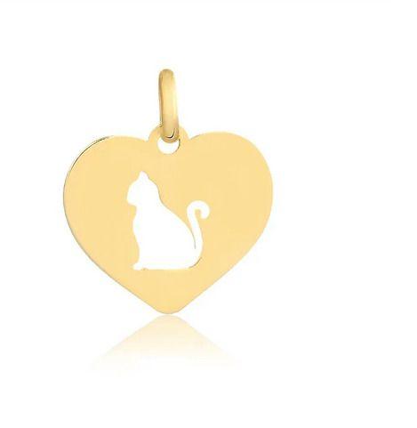 Imagem de Pingente Amor de Gato Ouro 18 k Peso 0.50 Grama 10 mm