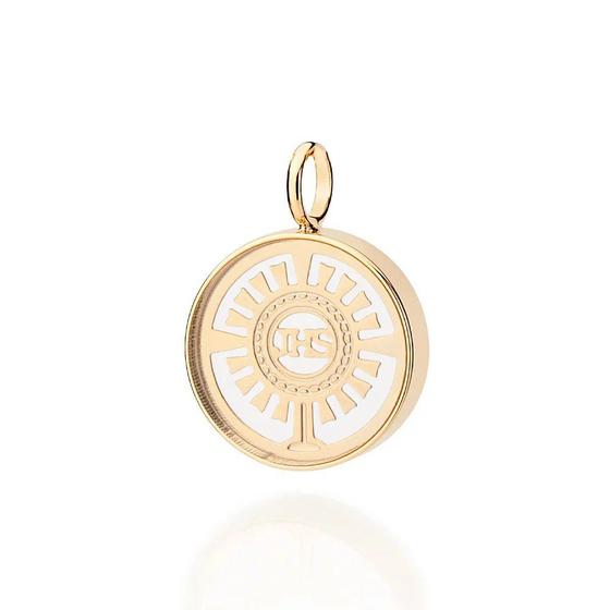 Imagem de Pingente banhado ouro 3x 24k 18k e 22k  feminino rommanel santíssimo sacramento acrílico 542754