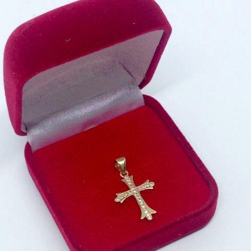 Imagem de Pingente Crucifixo Zircônias Folheado A Ouro 18k