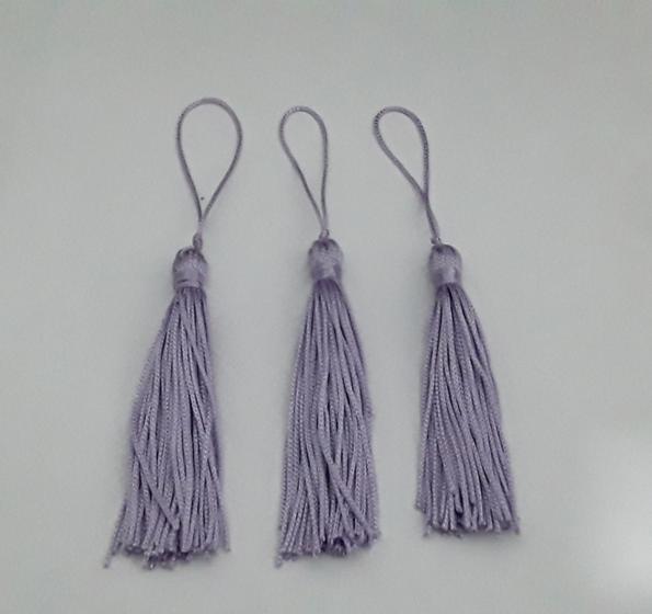 Imagem de PINGENTE DE SEDA TASSEL 8 cm - Cor Lilás - 50 UNIDADES