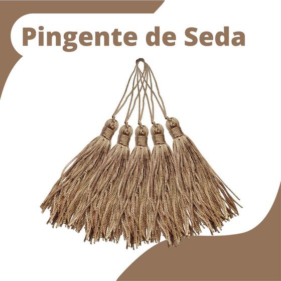 Imagem de Pingente De Seda Tassel - Franja - Caramelo - Com 20 Unidades - Nybc