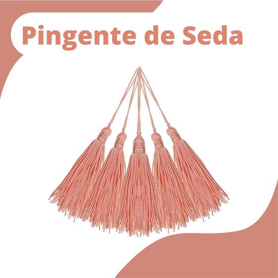 Imagem de Pingente De Seda Tassel - Franja - Salmão - Com 50 Unidades - Nybc