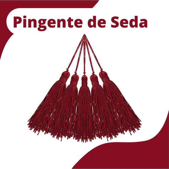 Imagem de Pingente De Seda Tassel - Franja - Vinho Claro - Com 20 Unidades - Nybc