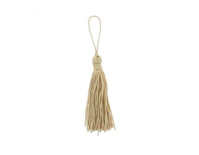 Imagem de Pingente De Tassel 3,5cm Bege Com 10 Unidades