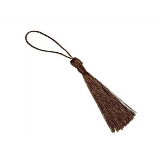 Imagem de Pingente De Tassel 3,5Cm Marrom Com 10 Unidades