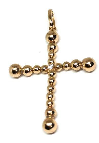 Imagem de Pingente em Ouro 18K Crucifixo Esferas