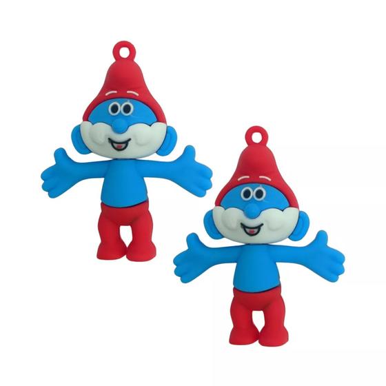 Imagem de Pingente Emborrachado Papai Smurf Abraço