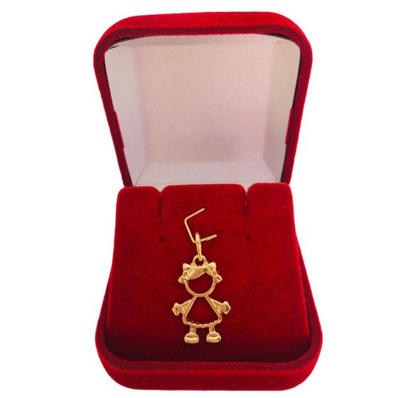 Imagem de Pingente Feminino Filha Para Mães Banhado a Ouro 18k