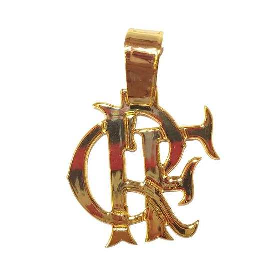 Imagem de Pingente Flamengo Crf Banhado A Ouro 18K 4X4Cm
