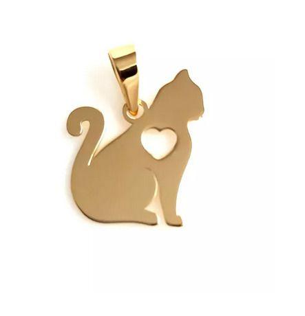 Imagem de Pingente Gato Ouro 18 k Peso 2.20 Gramas 25 mm