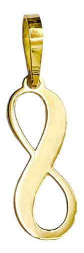 Imagem de Pingente Infinito Liso Em Ouro 18k Namorada Noivado 20 mm Peso 0.90 Gramas