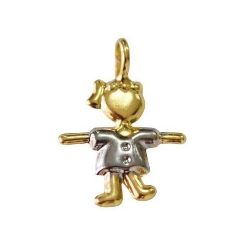 Imagem de Pingente Menina Bicolor Filha Ouro 18k