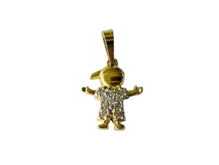 Imagem de Pingente Menino com Zircônias Ouro 18k Roishi - 1.35