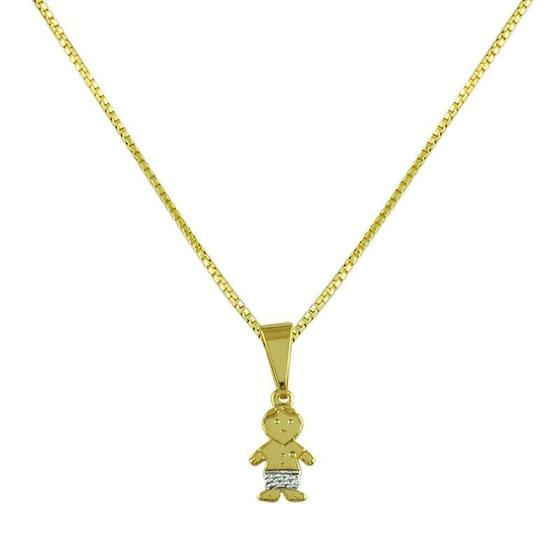 Imagem de Pingente Menino Grande Folheado A Ouro Dourada