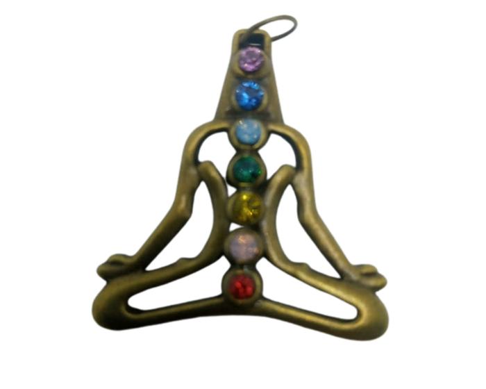 Imagem de Pingente Metal Pedras Coloridas Chakras