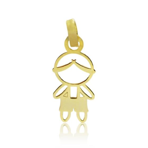 Imagem de Pingente Mini Menino 1,5 Cm Em Ouro 18K