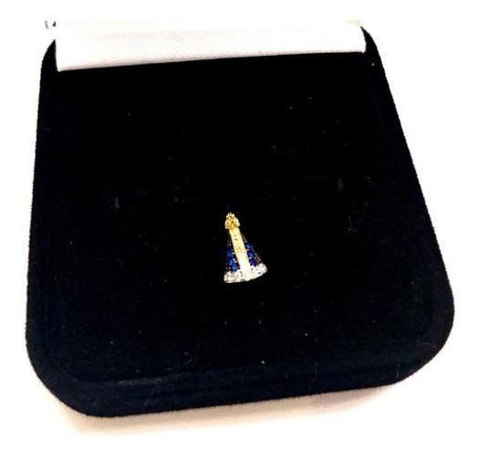 Imagem de Pingente Mini Nossa Senhora Com Zircônia - Ouro 18K