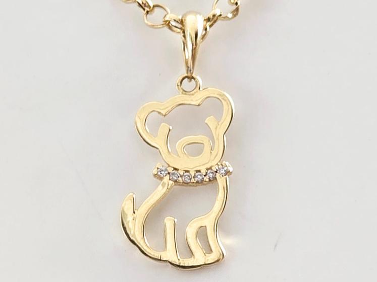 Imagem de Pingente Modelo Cachorro, Em Ouro Amarelo 18K