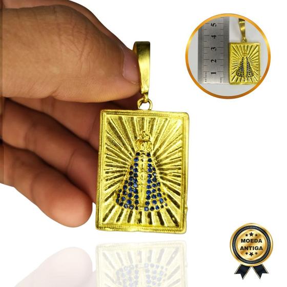 Imagem de Pingente Nossa Senhora Placa Cravejada Luxo