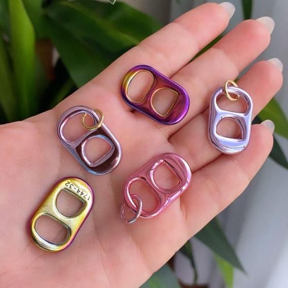 Imagem de Pingente para colares e pulseiras Lacre de latinha coloridos