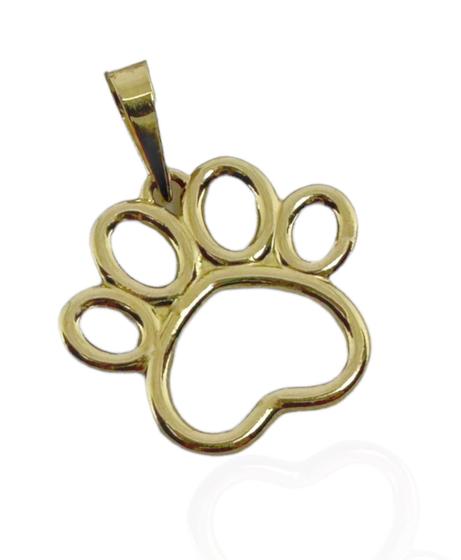 Imagem de Pingente Pata Patinha Pet Animal Estimação  Ouro 18k 750