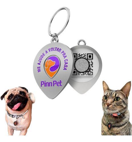Pingente Plaquinha Localizador Rastreador Pinnpet Qr Coleira - Pingente ...