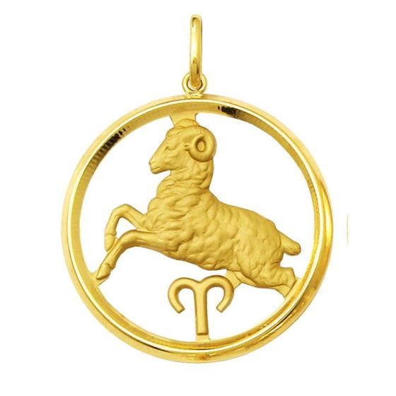 Imagem de Pingente Signo do Zodíaco Aries Ouro 18K Grande K400