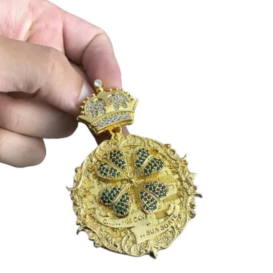 Imagem de Pingente Trevo Cada Um Com A Sua Sorte - Banhado A Ouro 18K