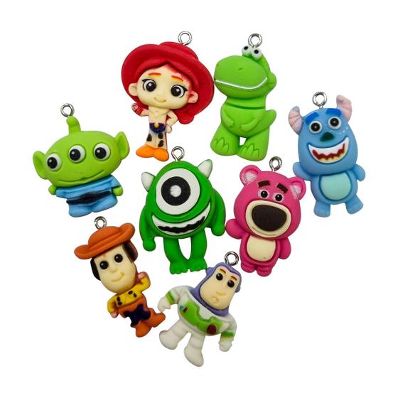 Imagem de Pingentes monstros sa e toy story sortidos monte crie bijuterias personalizadas 20 unidades 