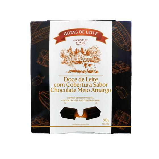 Imagem de Pingo de Leite Com Cobertura de Chocolate Gotas de Leite - Caixa 500g