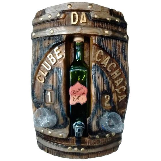 Imagem de Pingometro Barril De Parede Rústico Clube Da Cachaça