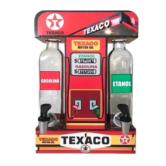 Imagem de Pingômetro Duplo Bomba de Combustível Decorativo - Posto Texaco