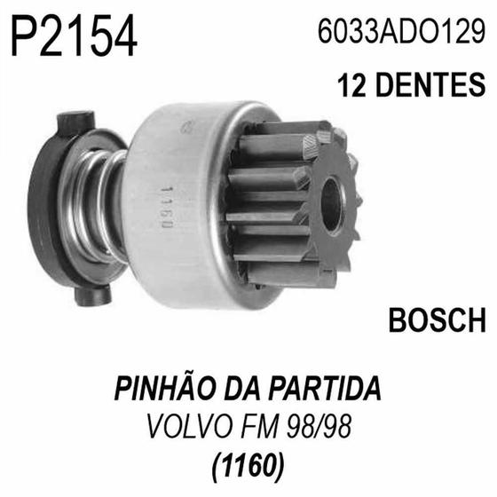 Imagem de PINHAO PARTIDA para VOLVO FM 98/98 PARTIDA BOSCH 12 DENTES