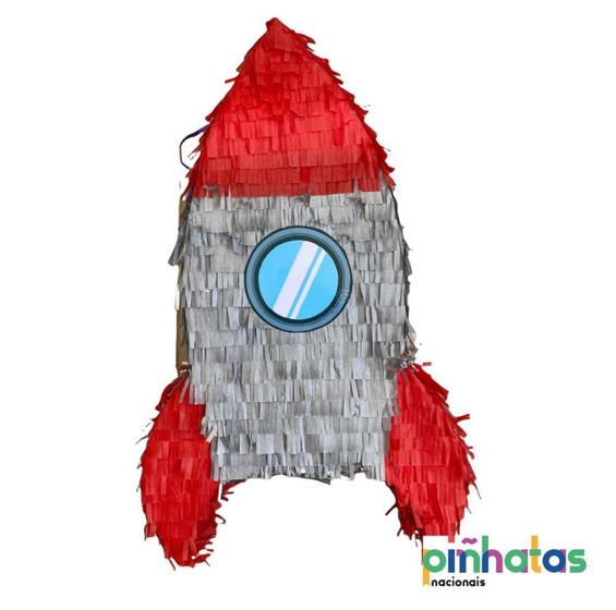 Imagem de Pinhata Foguete 01, com bastão, tapa olhos e confetes
