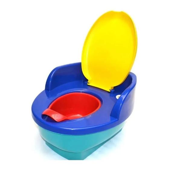 Imagem de Pinico Infantil Musical Degrau Troninho Privadinha Menino Menina Azul Rosa Desfralde Musical Vaso