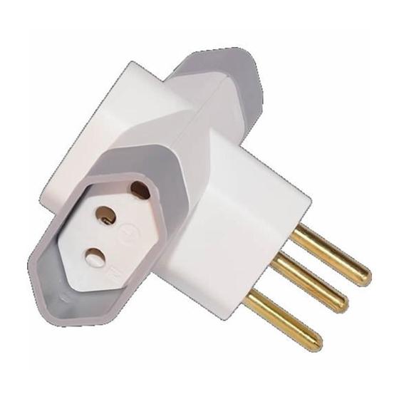 PINO ADAPTADOR 3P 3 SAIDAS 10A BRANCO LUSTER