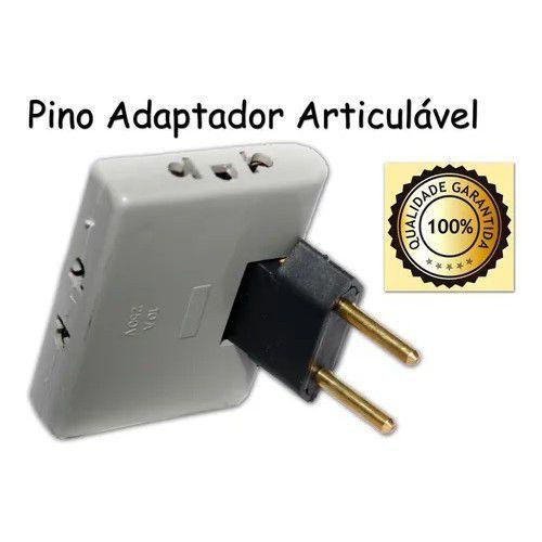 Imagem de Pino Adaptador Tomada Dobravel Articulado Flex 3 Saída 10a