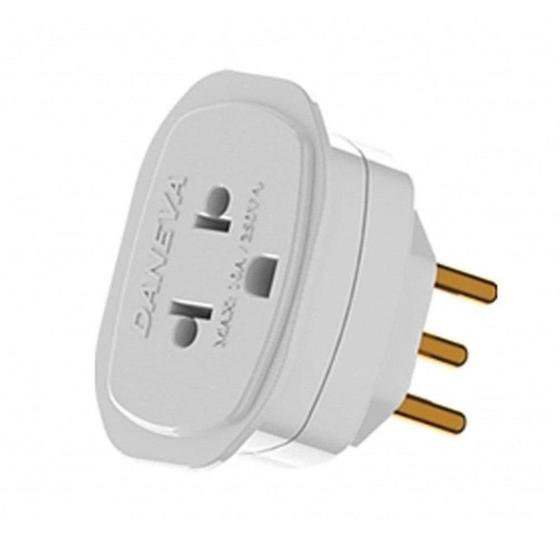 Imagem de Pino Adaptador Universal Ilumi 2p+T 10a/250v Branco 25x1 Sm