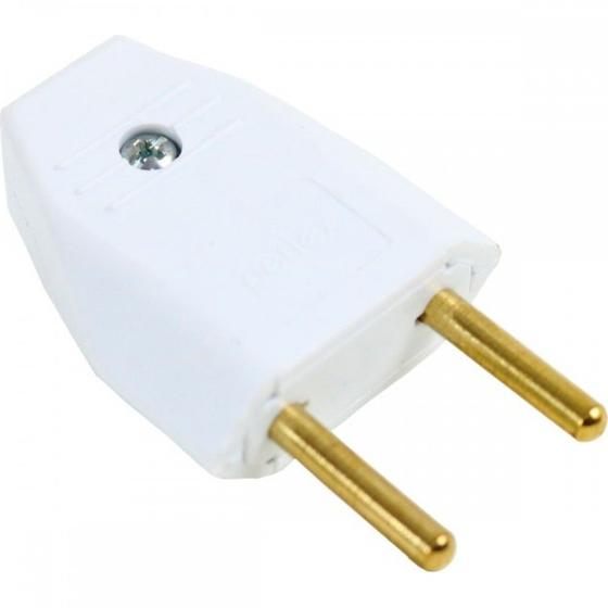 Imagem de Pino Macho 2 Polos Perlex Macico 10A Branco 1041Brc/10 - Kit C/10